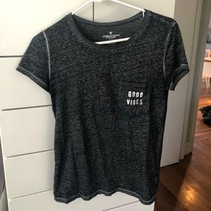 Dark gray “Good Vibes” Tee